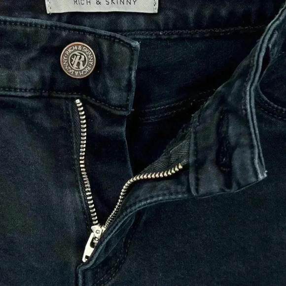 RICH & SKINNY ladies light black low-rise skinny jean size 28 - Picture 7 of 13